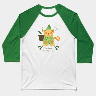 Cat Gnome Baseball T-Shirt